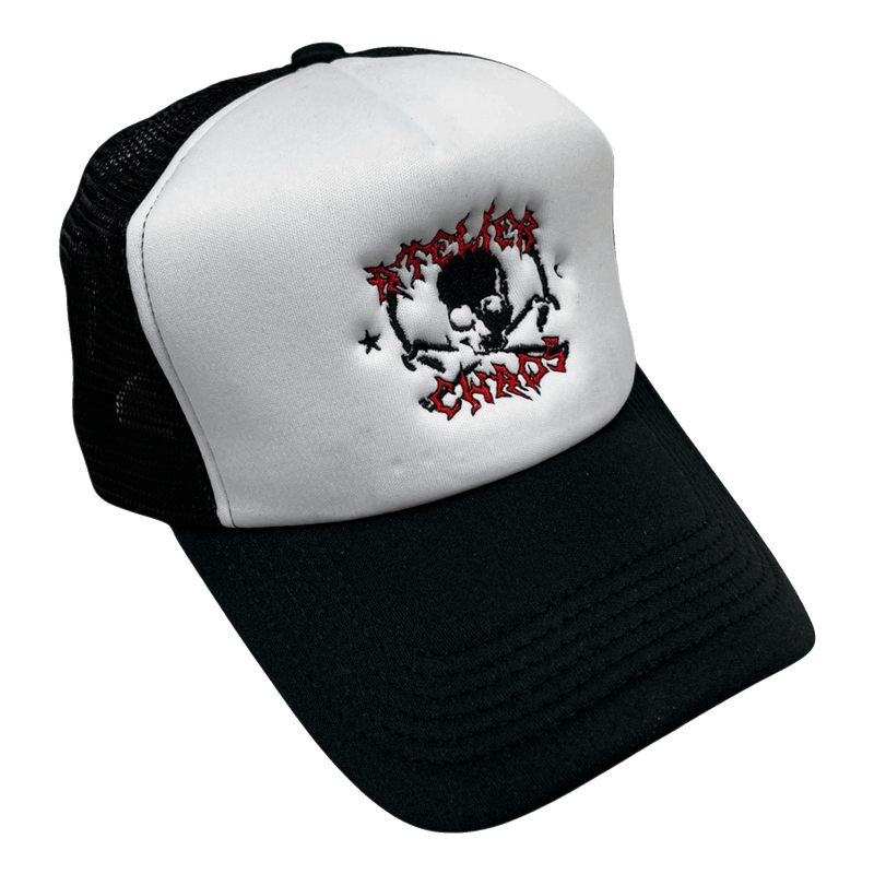 CHAOS BLACK TRUCKER HAT - 1 of 1 screenprinted and hand-sewn piece by MadeByAtelier