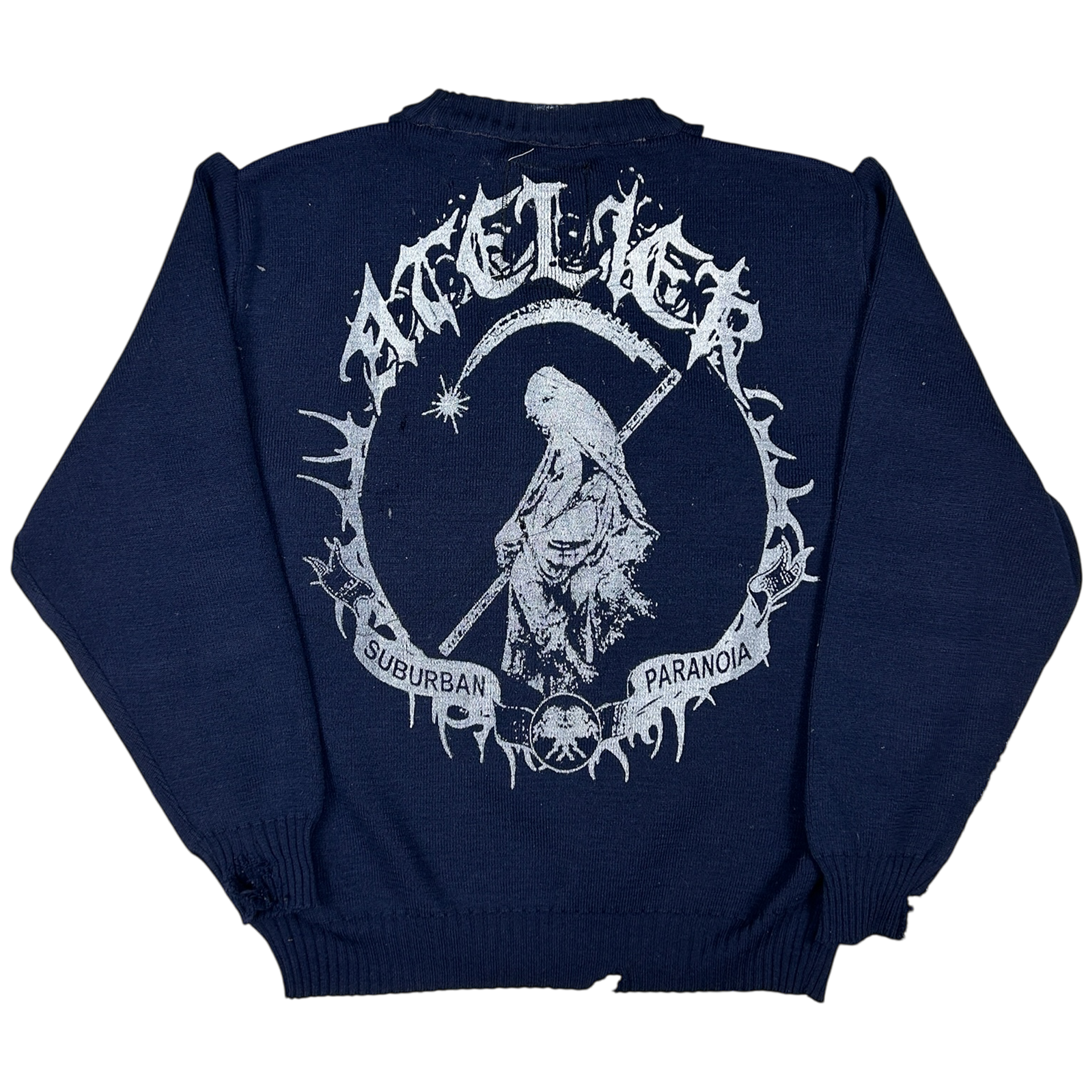 VANDAL #42 - EXTRA-LARGE back detail - screenprinted patch hand-sewn onto garment by MadeByAtelier