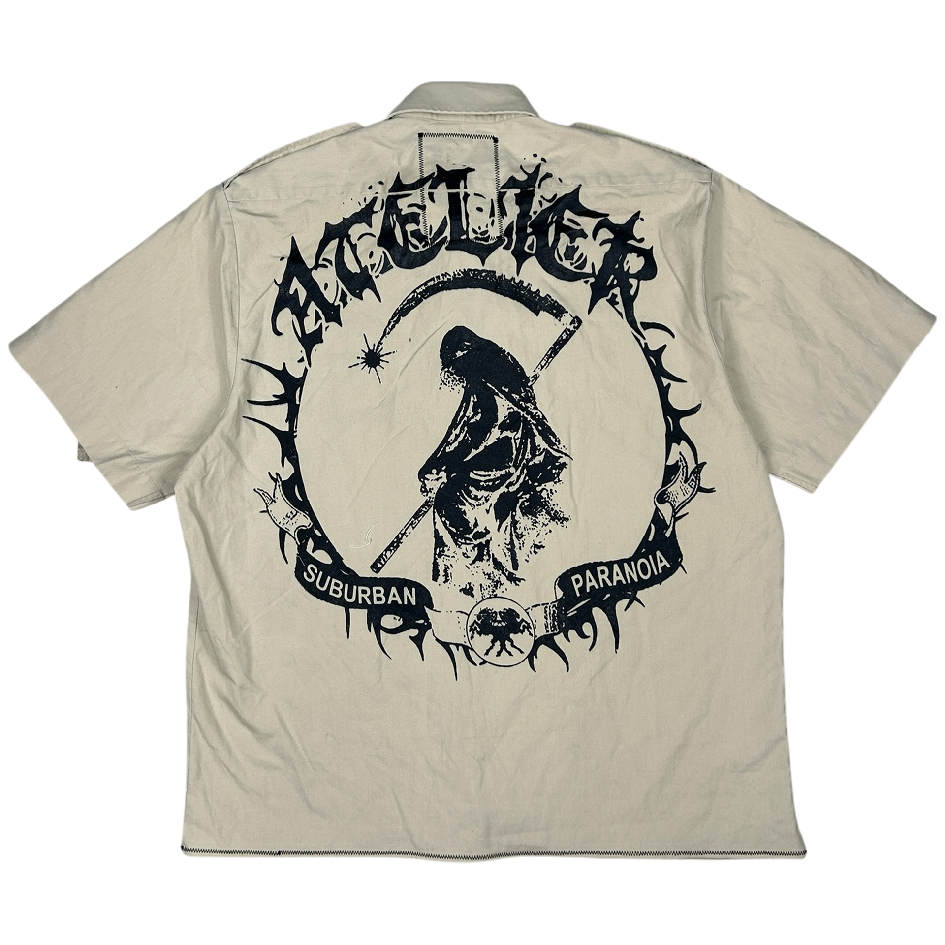 VANDAL #19 back detail - screenprinted patch hand-sewn onto garment by MadeByAtelier