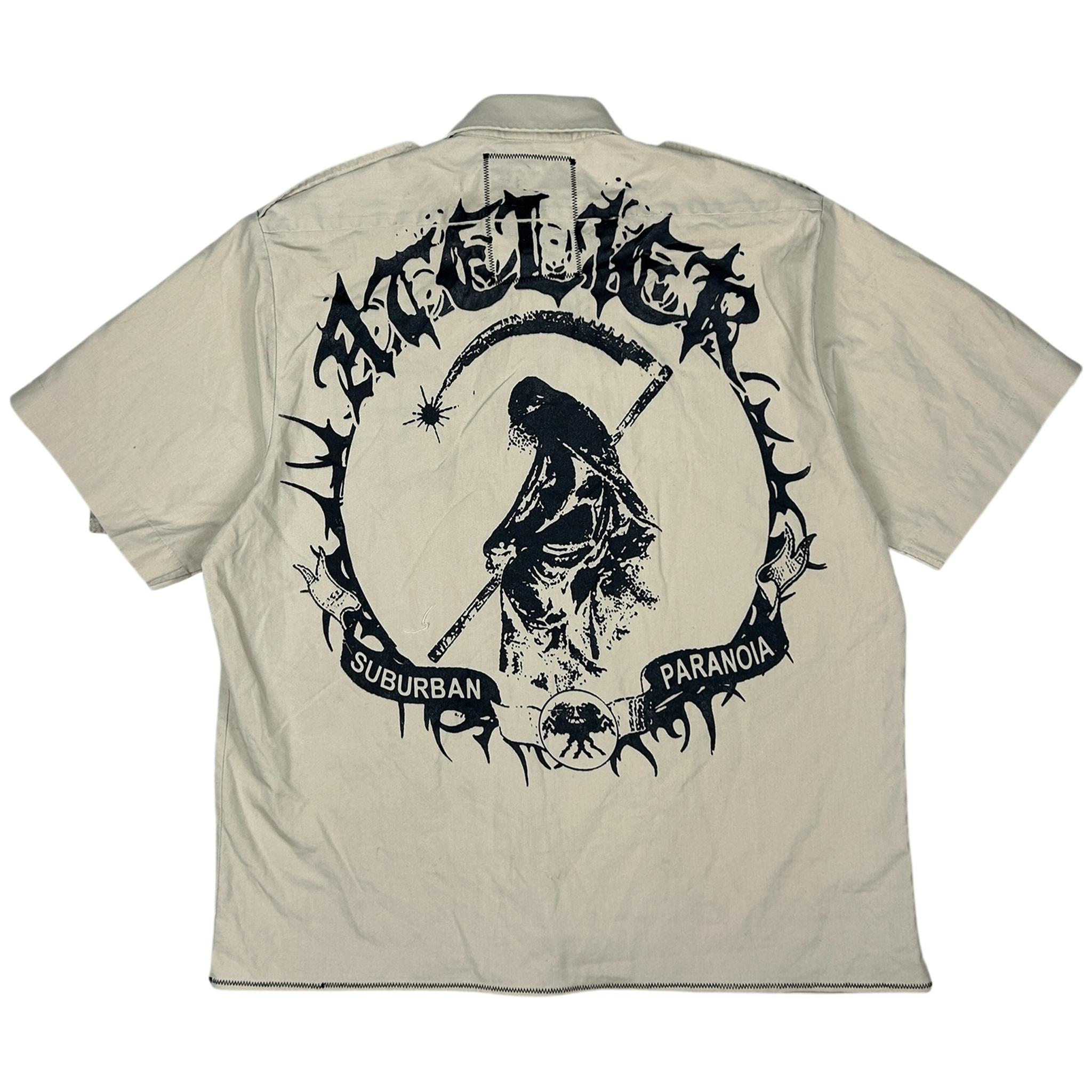 VANDAL #19 back detail - screenprinted patch hand-sewn onto garment by MadeByAtelier