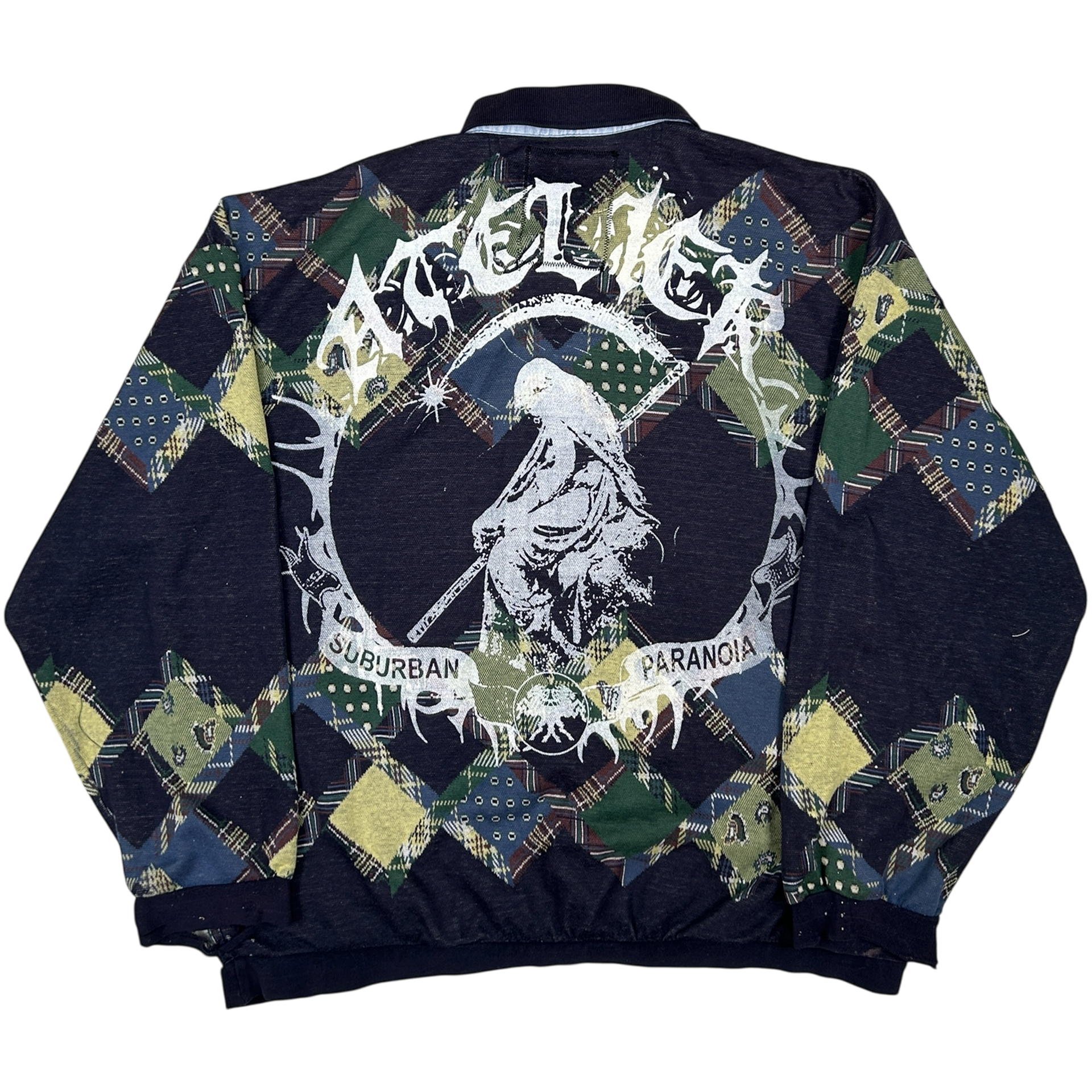 VANDAL #21 - LARGE back detail - screenprinted patch hand-sewn onto garment by MadeByAtelier