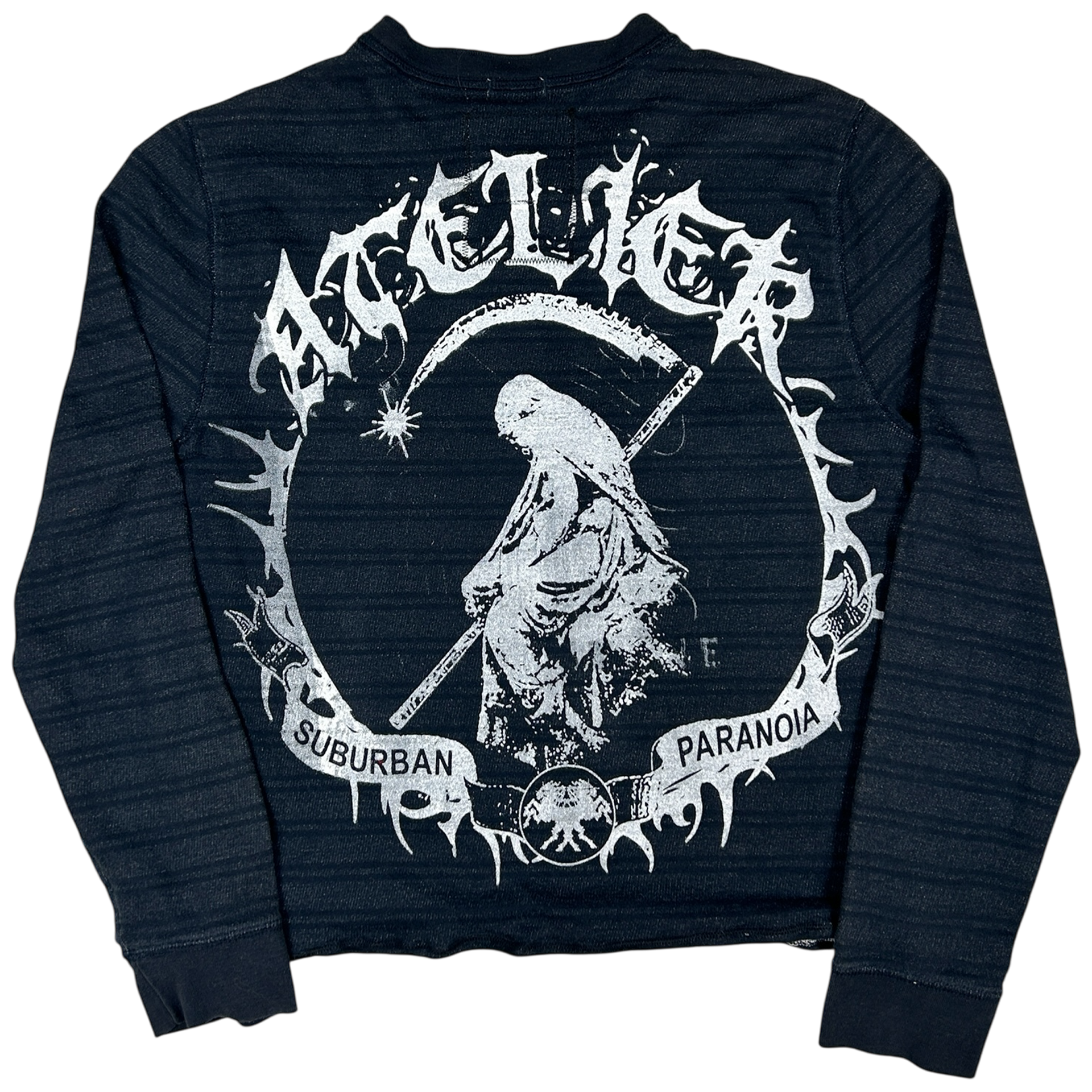 VANDAL #44 - MEDIUM back detail - screenprinted patch hand-sewn onto garment by MadeByAtelier