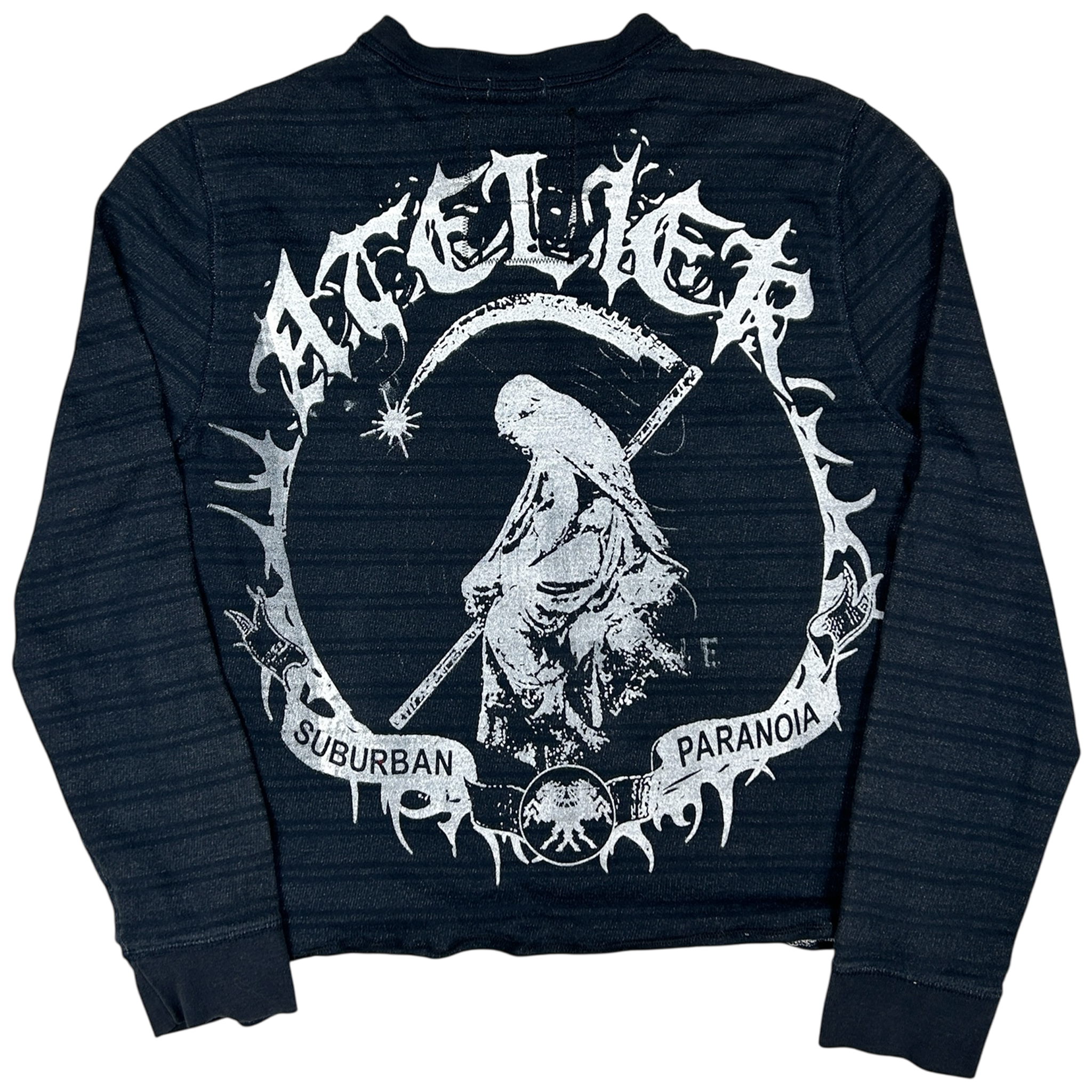 VANDAL #44 - MEDIUM back detail - screenprinted patch hand-sewn onto garment by MadeByAtelier