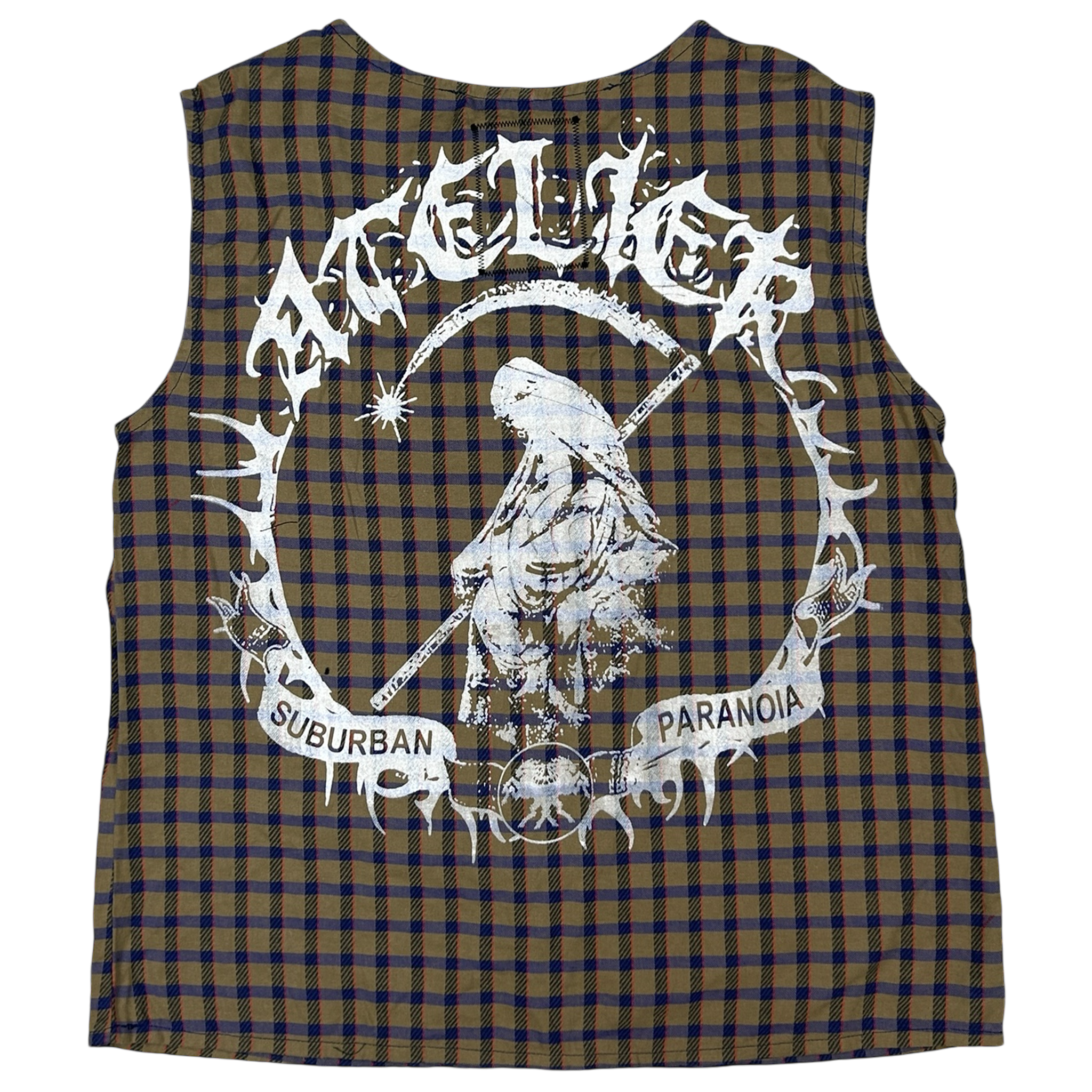 VANDAL #47 - MEDIUM back detail - screenprinted patch hand-sewn onto garment by MadeByAtelier
