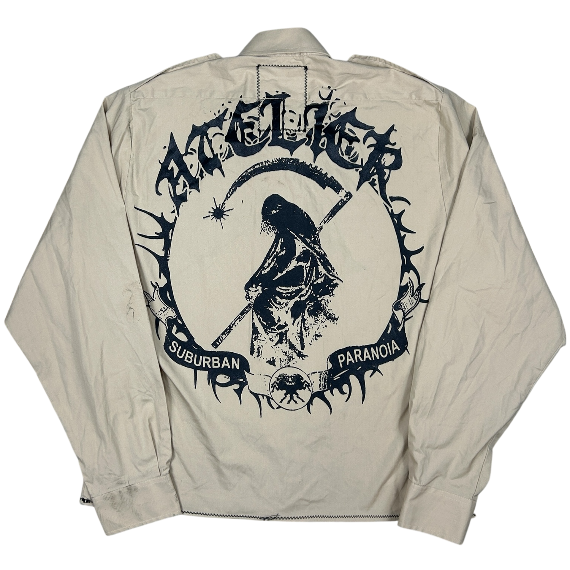 VANDAL #05 back detail - screenprinted patch hand-sewn onto garment by MadeByAtelier
