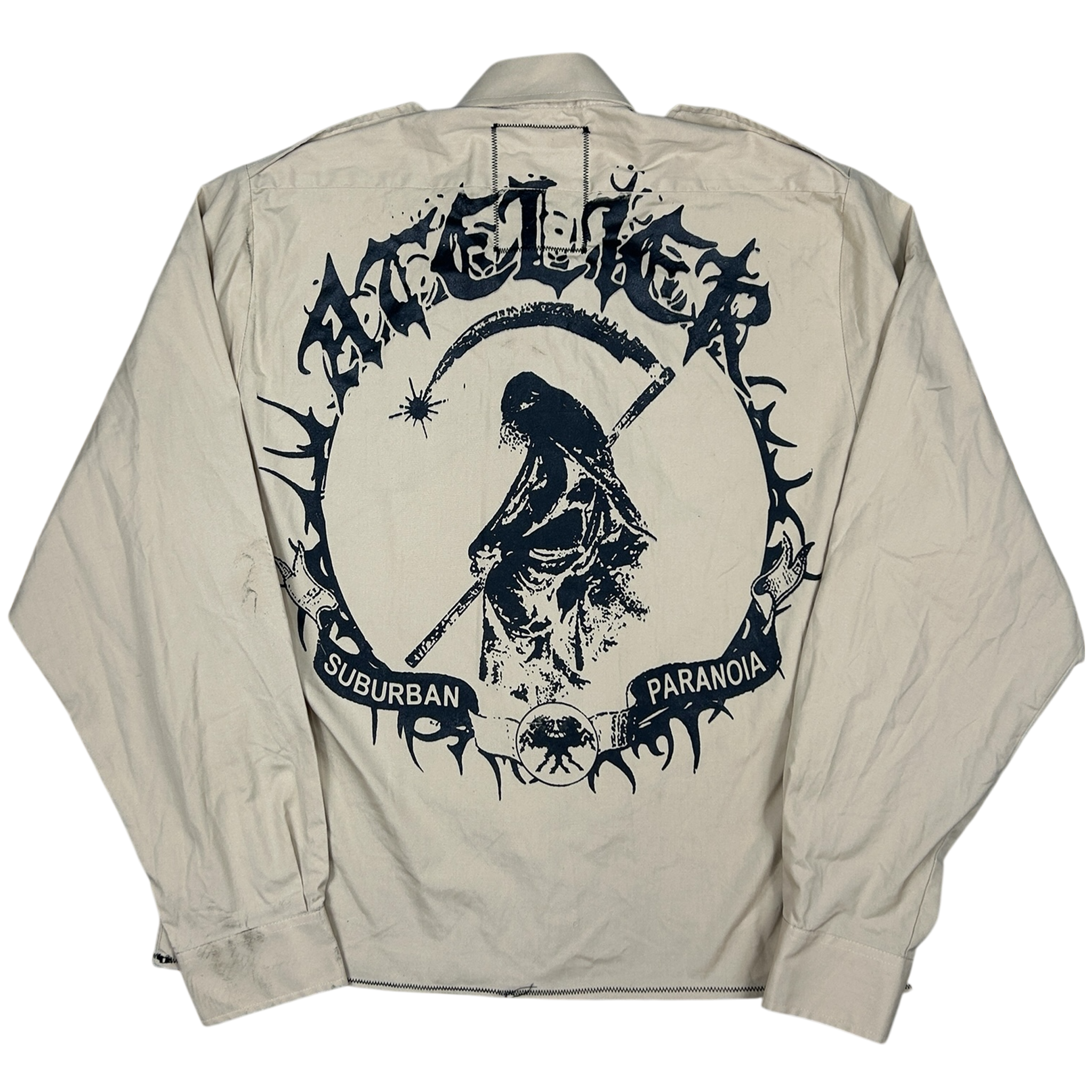VANDAL #05 back detail - screenprinted patch hand-sewn onto garment by MadeByAtelier