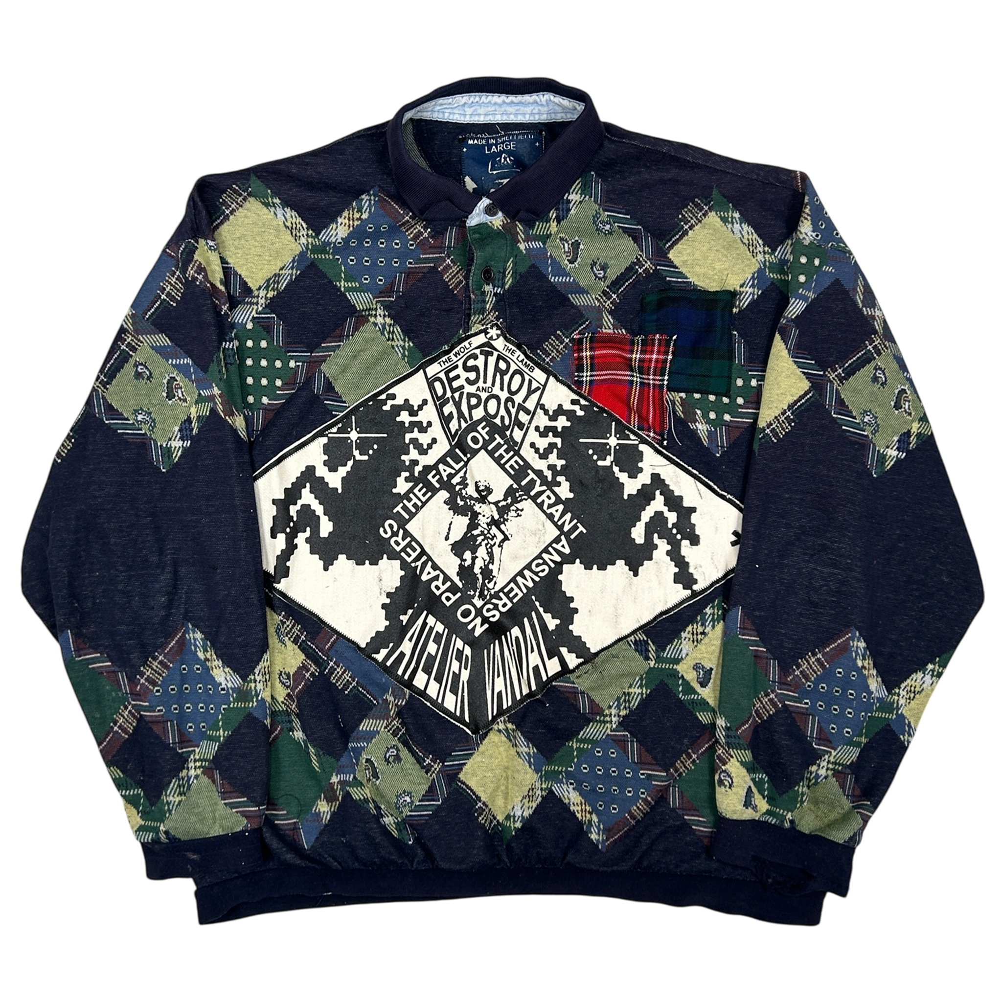 VANDAL #21 - LARGE - 1 of 1 screenprinted and hand-sewn piece by MadeByAtelier